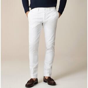 J.Crew 484 Slim-Fit Stretch Chino Pants Mens 32x32 White Twill Straight Pockets